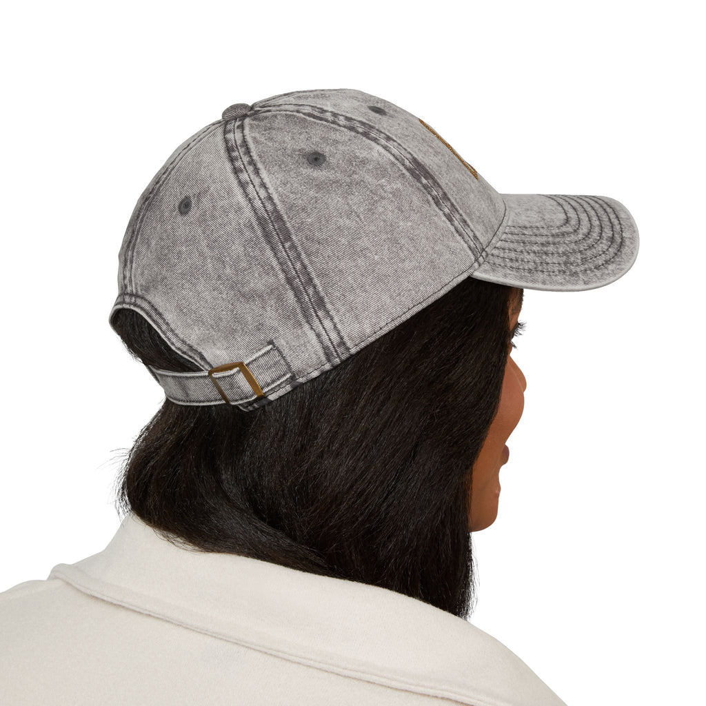 Vintage Embroidered 'EPIDRM' Distressed Baseball Cap — Retro Washed Hat