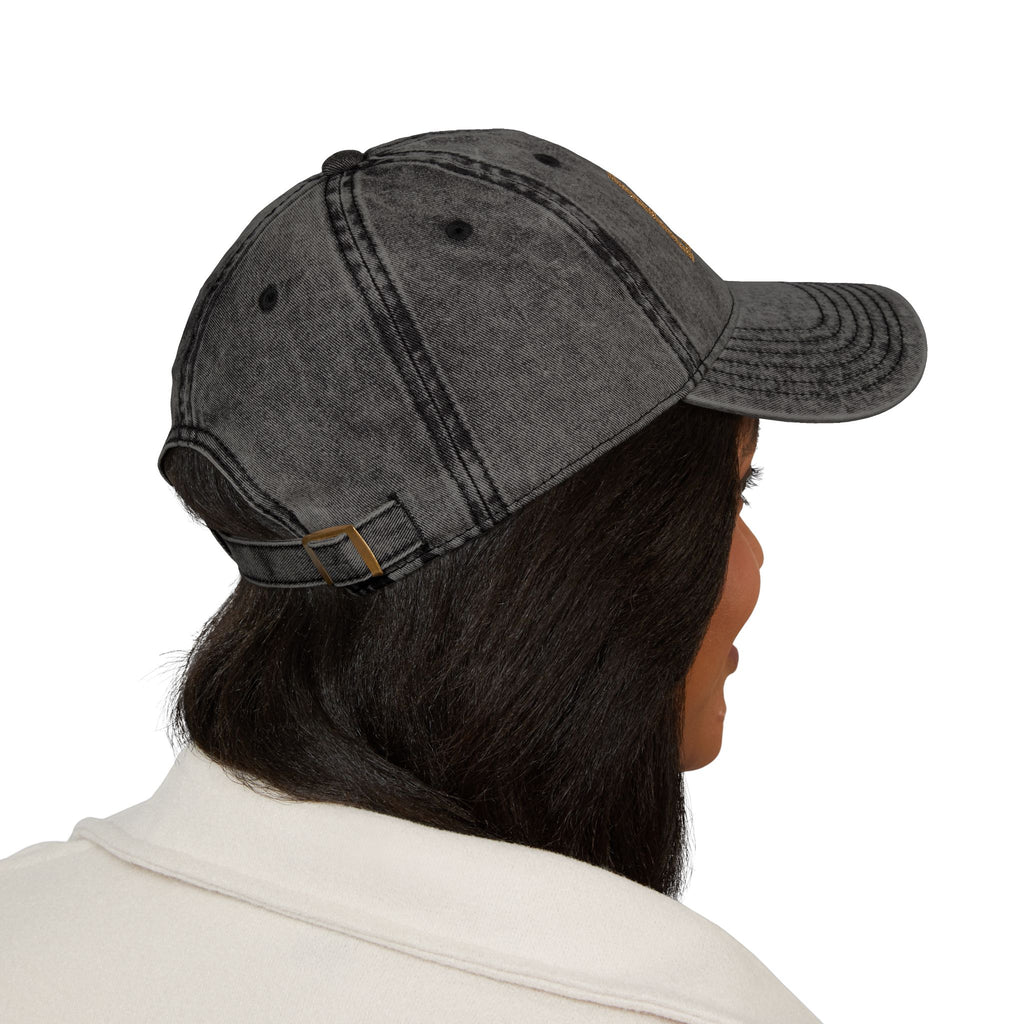 Vintage Embroidered 'EPIDRM' Distressed Baseball Cap — Retro Washed Hat