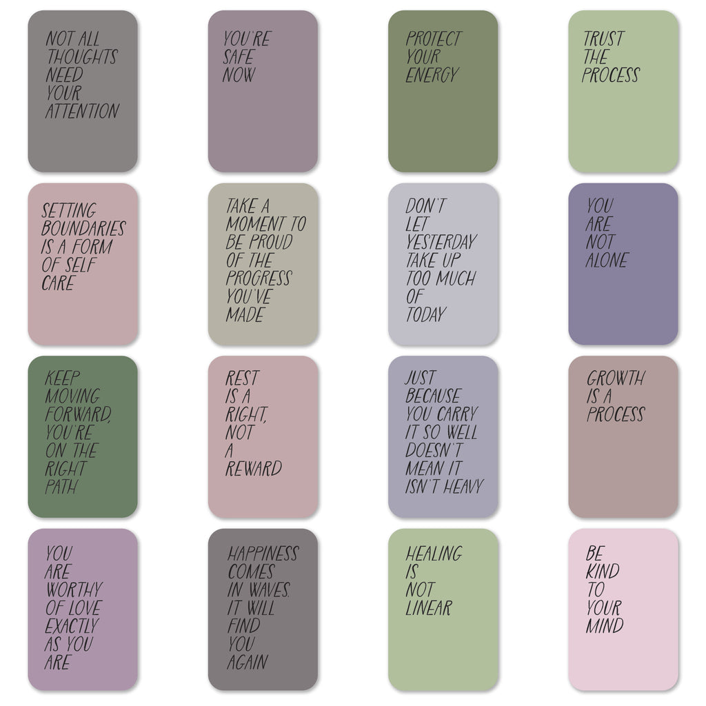 Self-Care Affirmation Cards, Deck of 16