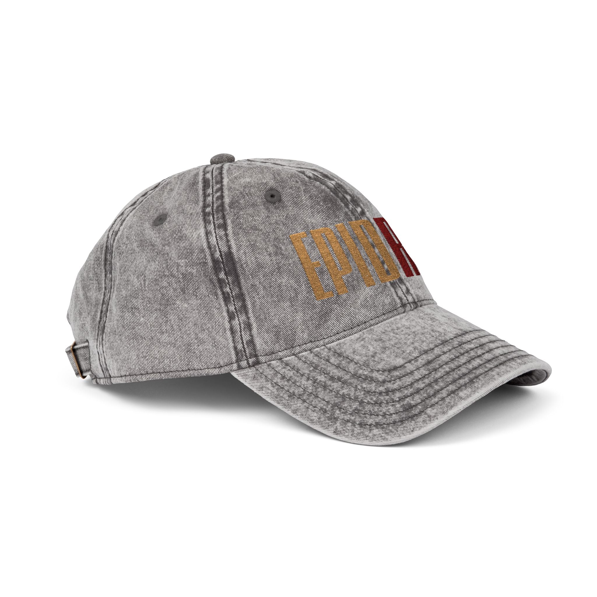 Vintage Embroidered 'EPIDRM' Distressed Baseball Cap — Retro Washed Hat
